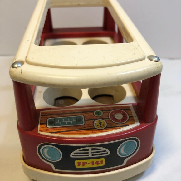Vintage 1969 Fisher-Price Little People MINI BUS Van - Picture 11 of 12